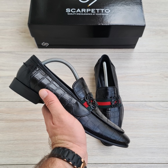 Black Men's Genuine Leather Loafer - Leather Sole - Picture 5 of 5